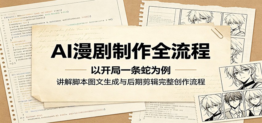 AI漫剧制作全流程：以开局一条蛇为例，讲解脚本图文生成与后期剪辑完整创作流程-千城资源网