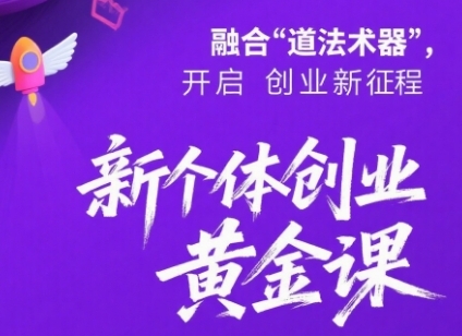 新个体创业黄金课：道法术器四维抢占2025红利-千城资源网