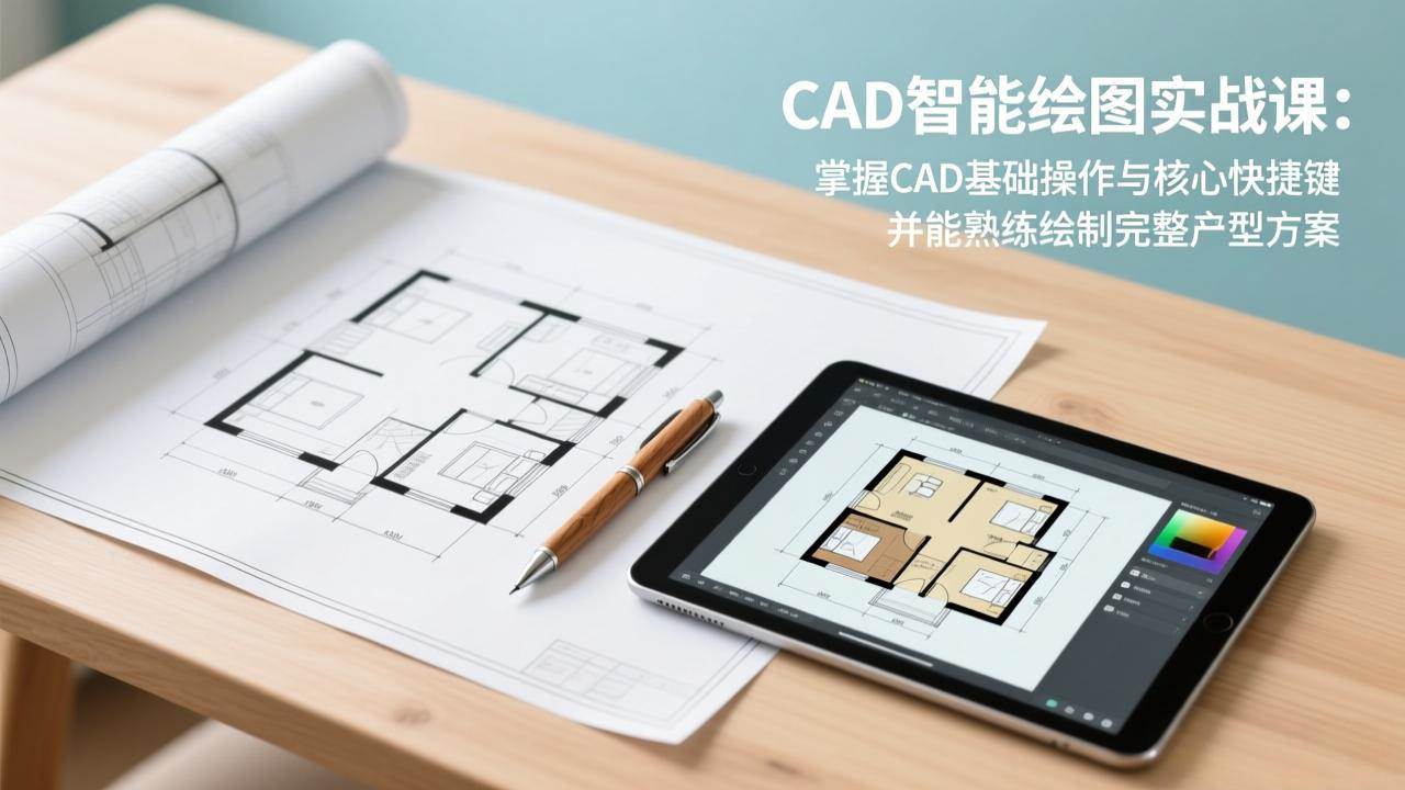 （17348期）CAD智能绘图实战课：掌握CAD基础操作与核心快捷键，并能熟练绘制完整户型方案-千城资源网