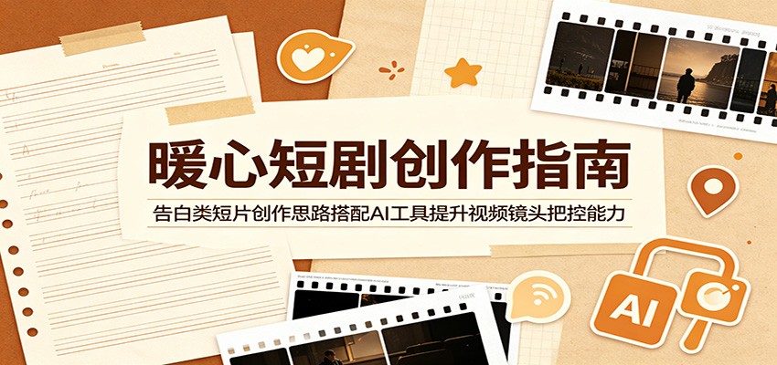 暖心短剧创作指南：告白类短片创作思路搭配AI工具提升视频镜头把控能力-千城资源网