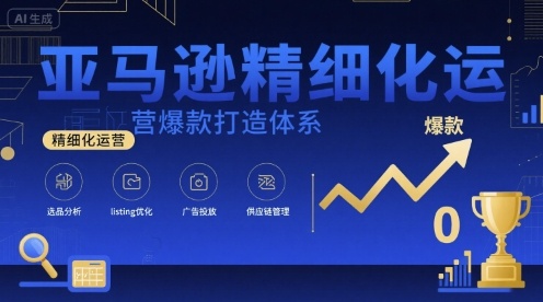 亚马逊精细化运营爆款打造体系，视频课+全套资料文档-千城资源网