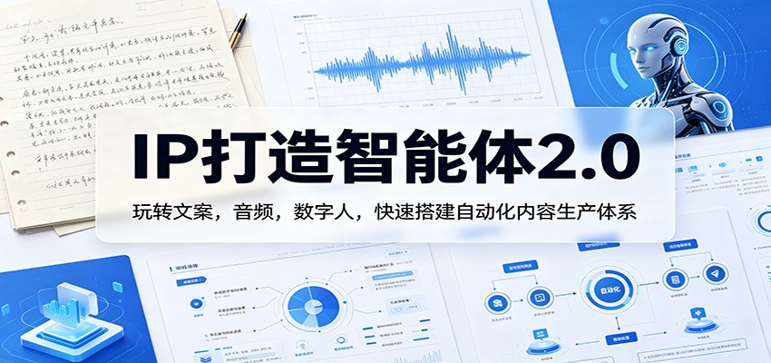 IP打造智能体2.0：玩转文案，音频，数字人，快速搭建自动化内容生产体系-千城资源网