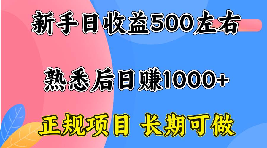 （15978期）一台电脑，前期日收益300-500，熟练后日入1000左右-千城资源网