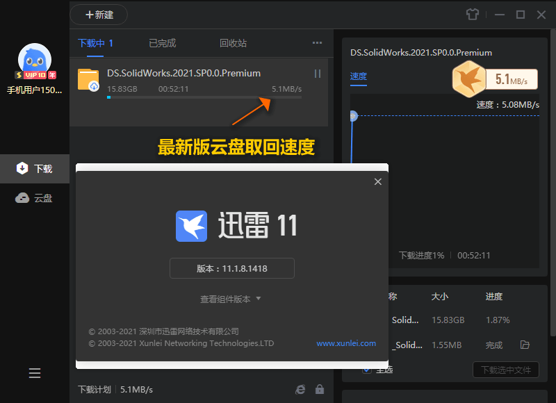 迅雷11 v12.4.1.3670绿色精简版-趣奇资源网-第6张图片