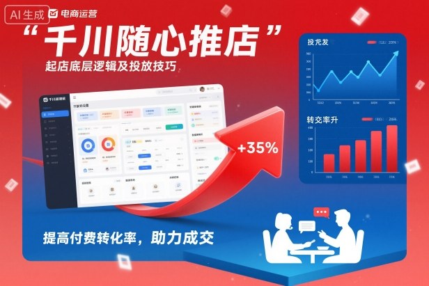 千川随心推起店底层逻辑及投放技巧，提高付费转化率，助力成交-千城资源网