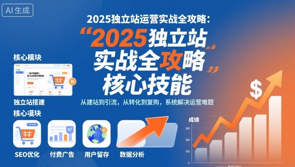 2025独立站运营实战全攻略，一站式掌握独立站运营核心技能-千城资源网