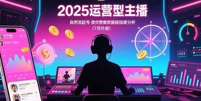 （15508期）2025运营型主播：自然流起号，微付费投放技巧，罗盘数据深度解析(7月更新)-千城资源网