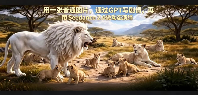 用一张普通图片，通过GPT写剧情，再用Seedance 2.0做动态演绎，居然能生成迪士尼风格搞笑动画-千城资源网