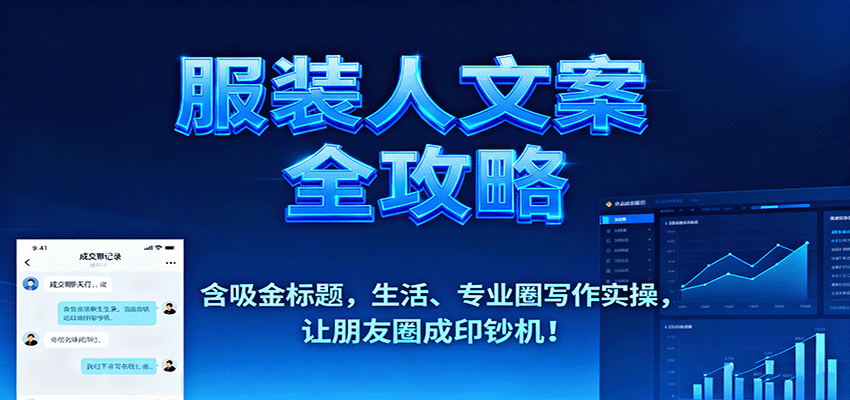 服装人文案全攻略，含吸金标题，生活、专业圈写作实操，让朋友圈成印钞机！-千城资源网