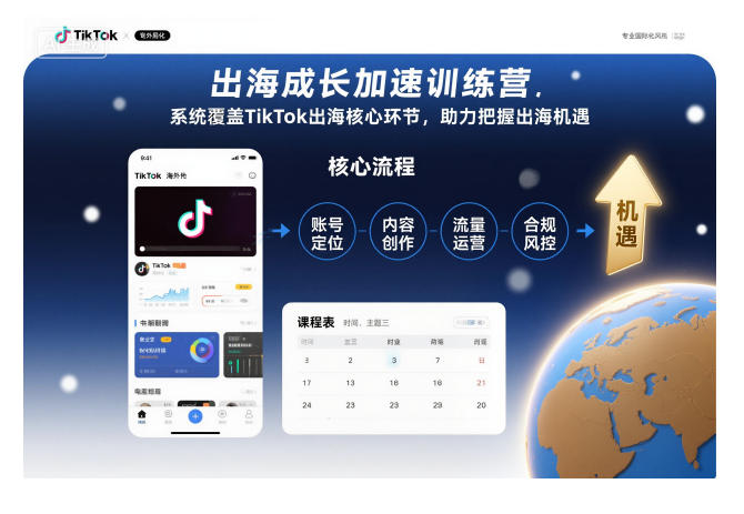 出海成长加速训练营，系统覆盖TikTok出海核心环节，助力把握出海机遇（更新）-千城资源网