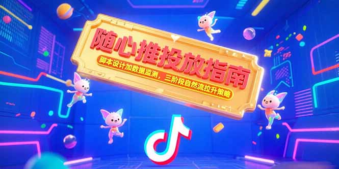 随心推投放指南，脚本设计加数据监测，三阶段自然流拉升策略-千城资源网
