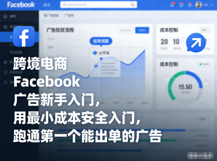 跨境电商Facebook广告新手入门，用最小成本安全入门，跑通第一个能出单的广告-千城资源网
