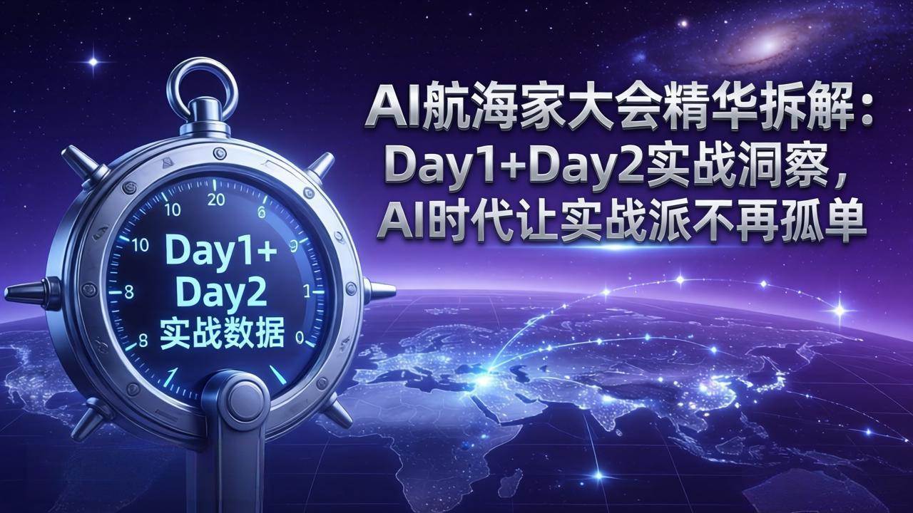 （17867期）AI航海家大会精华拆解：Day1+Day2实战洞察，AI时代让实战派不再孤单-千城资源网