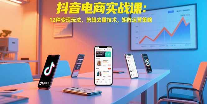 （15478期）抖音电商实战课：12种变现玩法，剪辑去重技术，矩阵运营策略-千城资源网
