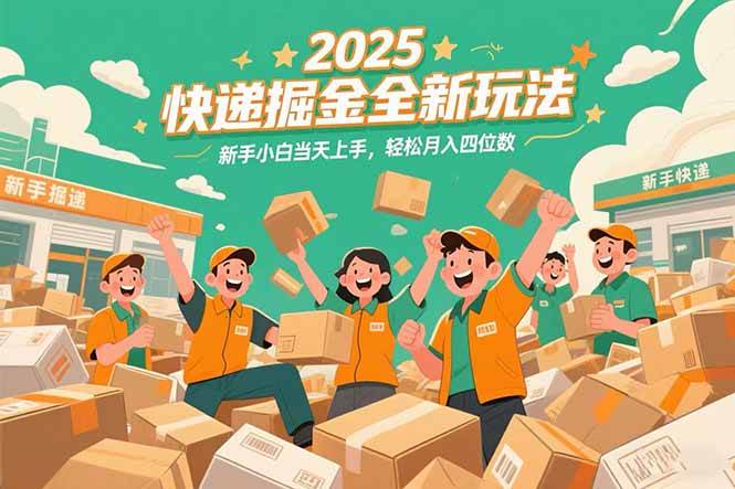 （15244期）2025快递掘金全新玩法，新手小白当天上手，轻松月入四位数！-千城资源网