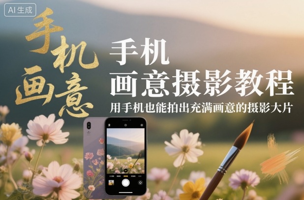 手机画意摄影教程，用手机也能拍出充满画意的摄影大片-千城资源网