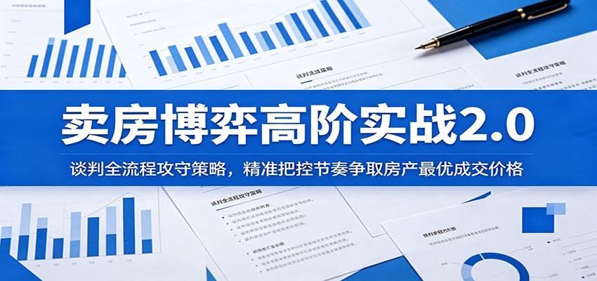 卖房博弈高阶实战2.0：谈判全流程攻守策略，精准把控节奏争取房产最优成交价格-千城资源网