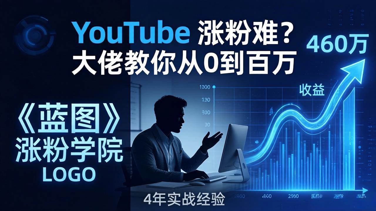 （17836期）YouTube 涨粉难？《蓝图涨粉学院》：4 年赚 460 万的大佬教策略，从0到百万有路径！-千城资源网