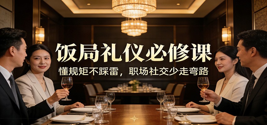 公众号收费文章：《饭局礼仪必修课：懂规矩不踩雷，职场社交少走弯路》-千城资源网