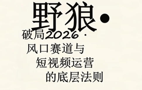 野狼团队·多平台实操运营课，覆盖AI口播、服装、好物、漫剪等热门玩法（更新4月）-千城资源网