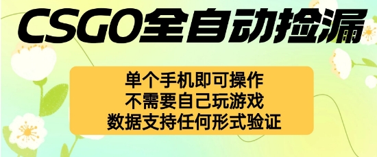 自动挂G捡漏，不用自己挂G不用玩游戏，一个手机即可操作，新手小白轻松月入1W+【揭秘】-千城资源网