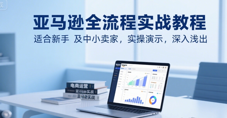 亚马逊全流程实战教程，适合新手及中小卖家，实操演示，深入浅出-千城资源网