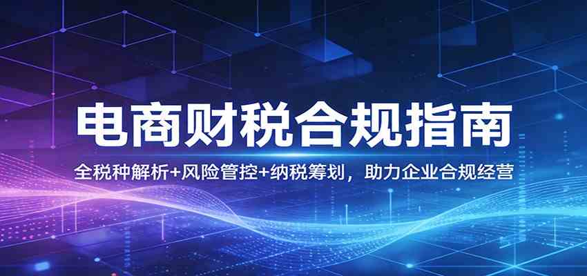 电商财税合规指南：全税种解析+风险管控+纳税筹划，助力企业合规经营-千城资源网