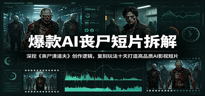 爆款AI丧尸短片拆解：深挖《丧尸清道夫》创作逻辑，复刻玩法快速打造高品质AI影视短片-千城资源网