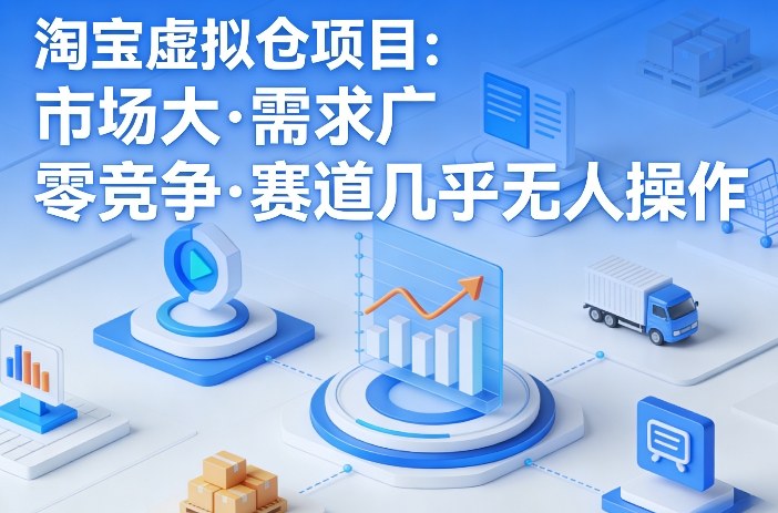 淘宝虚拟仓项目，市场大，需求广，零竞争，赛道几乎没人操作（更新0410）-千城资源网
