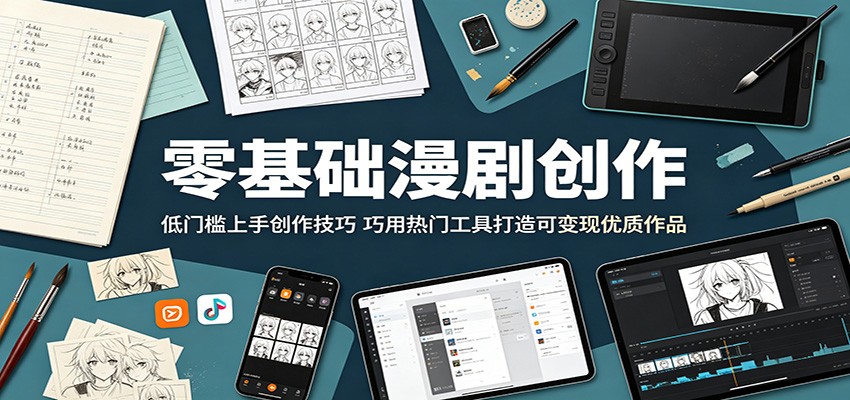 零基础漫剧创作：低门槛上手创作技巧，巧用热门工具打造可变现优质作品-千城资源网