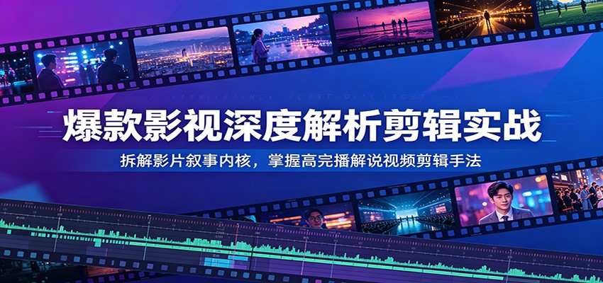 爆款影视深度解析剪辑实战：拆解影片叙事内核，掌握高完播解说视频剪辑手法-千城资源网