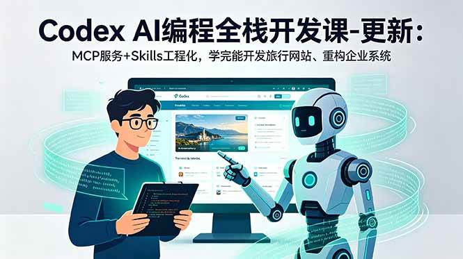 （18858期）Codex AI编程全栈开发课-更新：MCP服务+Skills工程化，学完能开发旅行网站、重构企业系统-千城资源网
