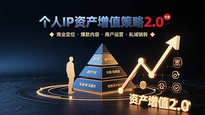 （15653期）个人IP资产增值策略2.0 拆解商业定位/爆款内容/用户运营/私域销转四大模块-千城资源网