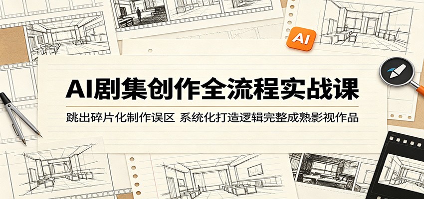 AI剧集创作全流程实战课：跳出碎片化制作误区，系统化打造逻辑完整成熟影视作品-千城资源网
