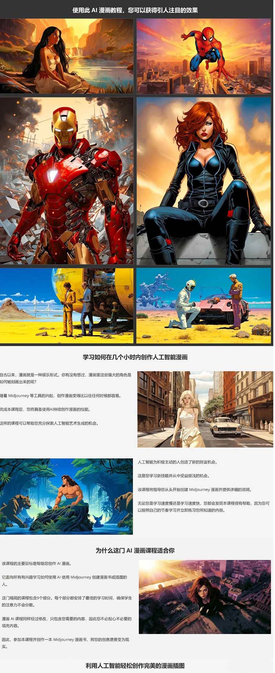 （17299期）Midjourney AI漫画创作课，脚本构思、人物设计、排版合成，零基础创作完整漫画或系列插画-千城资源网