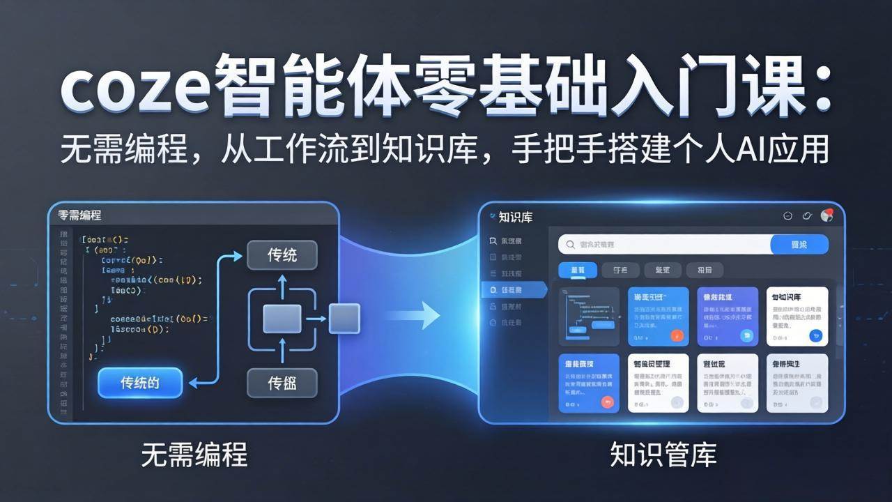（17775期）coze智能体零基础入门课：无需编程，从工作流到知识库，手把手搭建个人AI应用-千城资源网