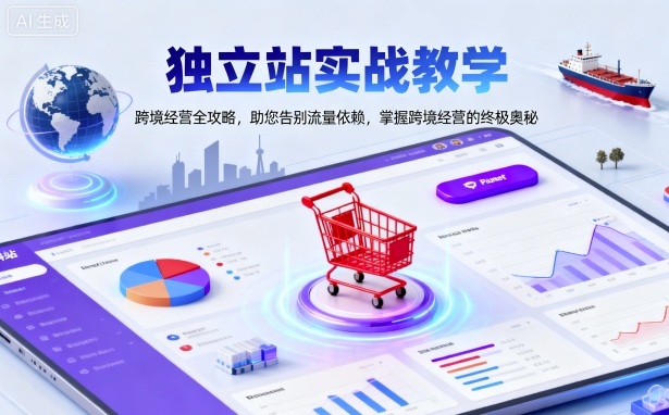 独立站实战教学，跨境经营全攻略，助您告别流量依赖，掌握跨境经营的终极奥-千城资源网
