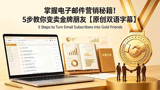 （18923期）掌握电子邮件营销秘籍！5步教你变卖金牌朋友【原创双语字幕】-千城资源网