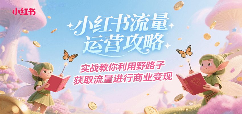 小红书流量运营攻略，实战教你利用野路子获取流量进行商业变现-千城资源网