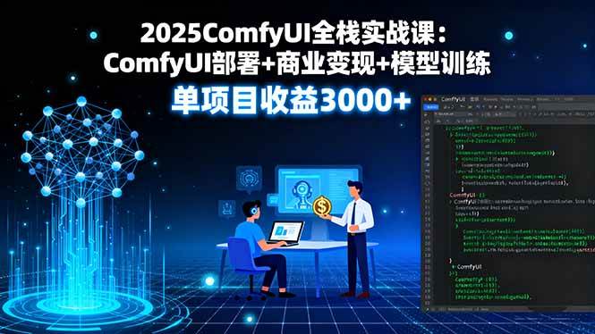 （16013期）2025ComfyUI全栈实战课：ComfyUI部署+商业变现+模型训练，单项目收益3000+-千城资源网