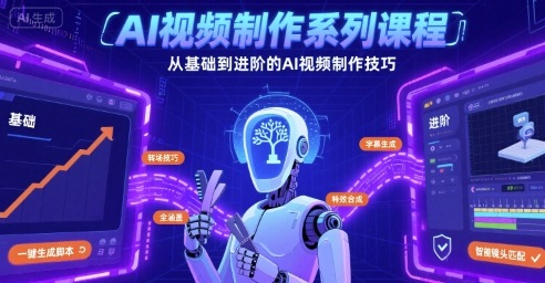 AI视频制作系列课程，从基础到进阶的AI视频制作技巧全涵盖-千城资源网