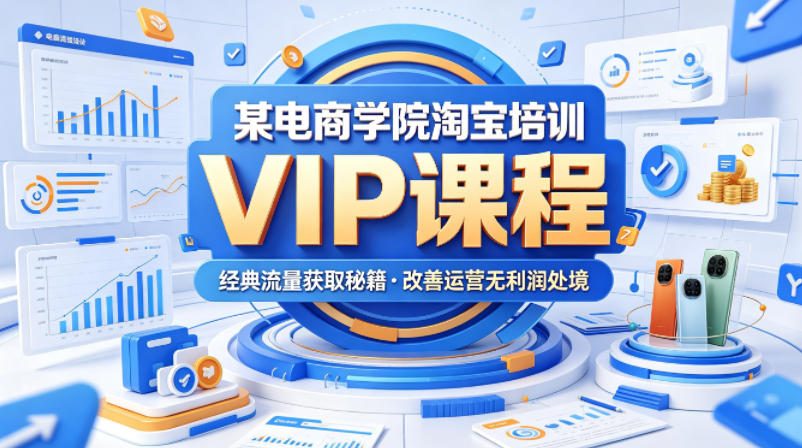 某电商学院淘宝培训VIP课程，各种经典有用的流量获取秘籍，改善运营产品没利润的处境（2026年6月）-千城资源网
