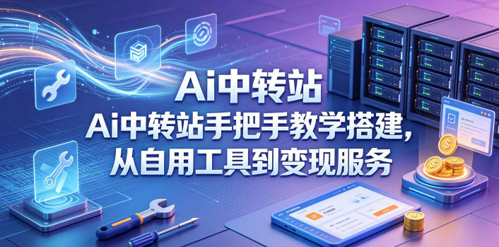 Ai中转站手把手教学搭建，从自用工具到变现服务-千城资源网