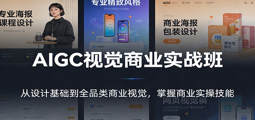 AIGC视觉商业实战班：从设计基础到全品类商业视觉，掌握商业实操技能-千城资源网