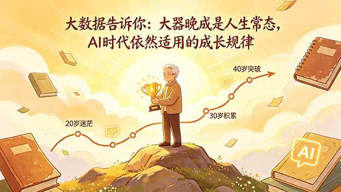 （18288期）付费文章：大数据告诉你：大器晚成是人生常态，AI 时代依然适用的成长规律-千城资源网