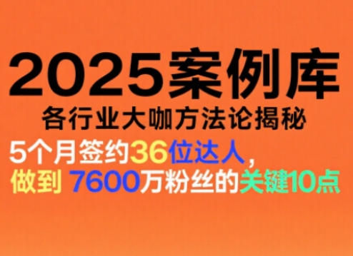2025案例库，收录各行业大咖的方法论，各行业大咖方法论揭秘-千城资源网