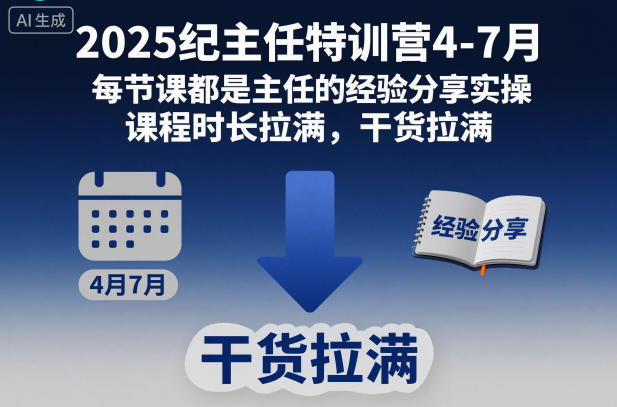 2025纪主任特训营4-7月，每节课都是主任的经验分享实操，课程时长拉满，干货拉满-千城资源网