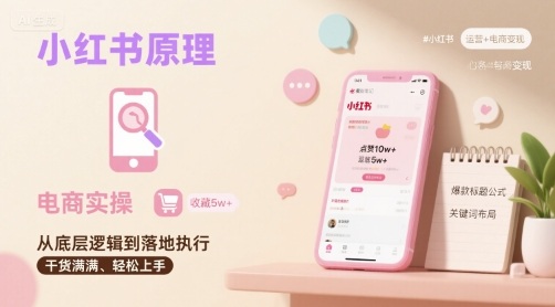 小红书原理以及详细实操流程，小红书电商教程-千城资源网