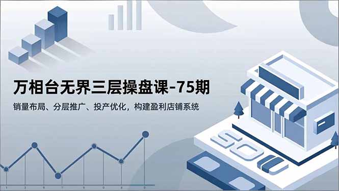 万相台无界三层操盘课-75期，销量布局、分层推广、投产优化，构建盈利店铺系统-千城资源网