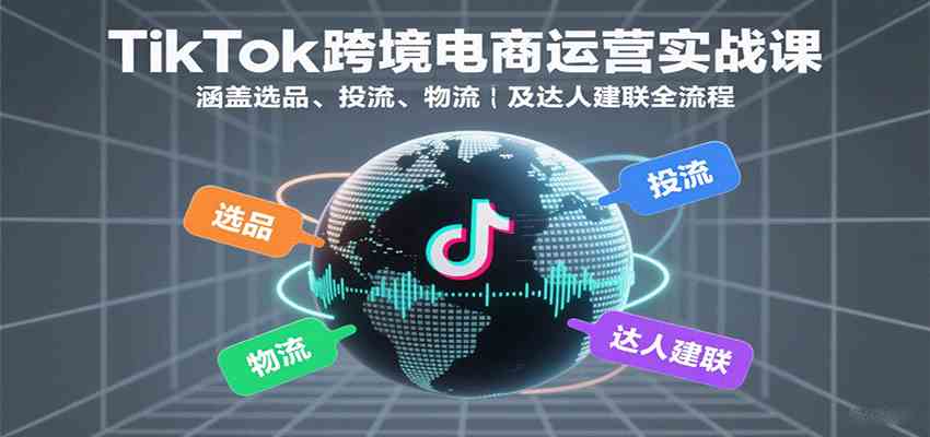 TikTok跨境电商运营实战课：涵盖选品、投流、物流及达人建联全流程-千城资源网